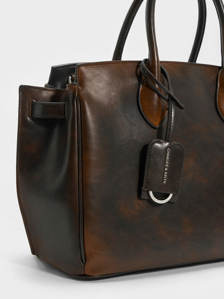 Large Ginevra Tote Bag, Brown, hi-res