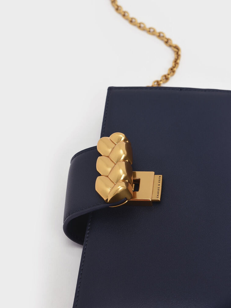 Abby Embellished Phone Pouch, Navy, hi-res