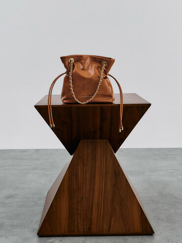 Arya Braided-Chain Crossbody Bag, Distressed Tan, hi-res