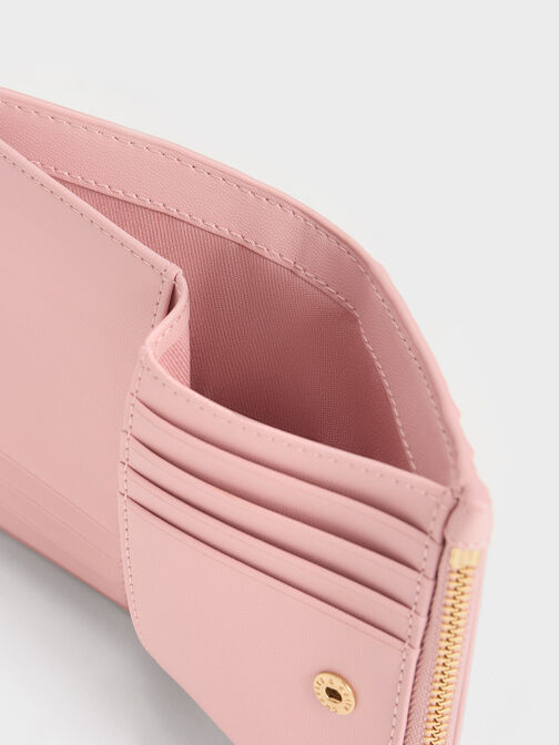 Gemma Quilted Card Holder, Light Pink, hi-res