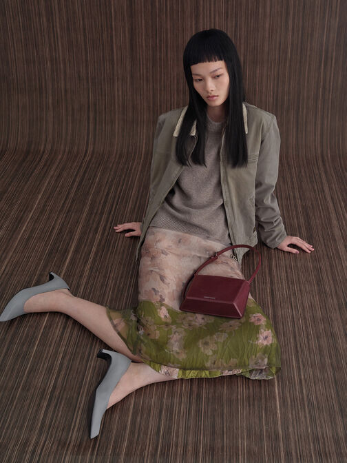 รองเท้าส้นสูงแบบ Blade ดีไซน์หัวรองเท้าแบบแหลมรุ่น Lorde, สีเทา, hi-res