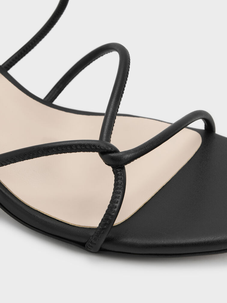 Meadow Strappy Block Heel Sandals, สีดำ, hi-res