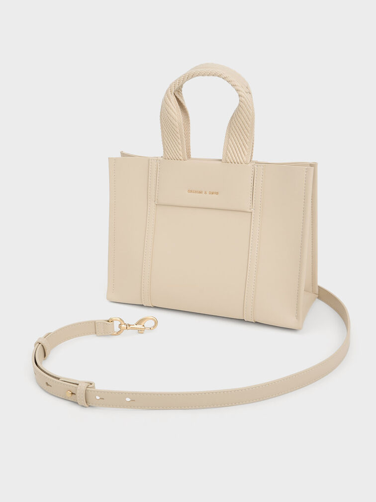 Mini Shalia Tote Bag, Beige, hi-res