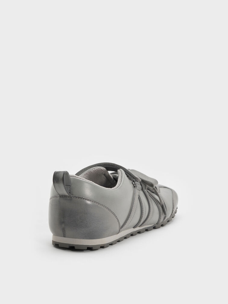 Silko Burnished Mary Jane Sneakers, Light Grey, hi-res