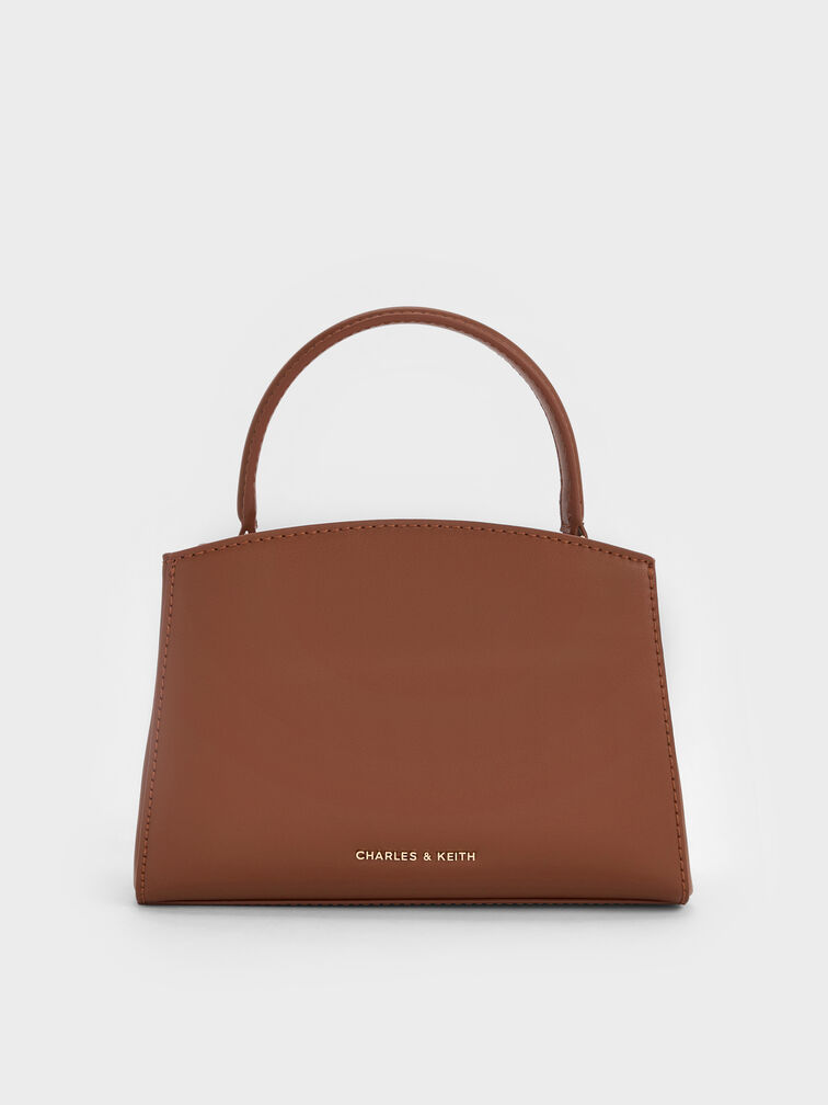 กระเป๋าถือผ้าแคนวาสดีไซน์แบบทูโทนรุ่น Aubrielle, สีโทปแคนวาส, hi-res