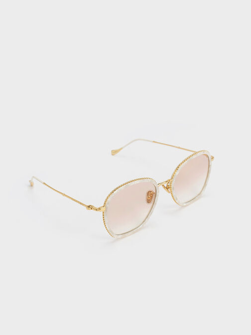 Twisted Metallic Butterfly Sunglasses, , hi-res