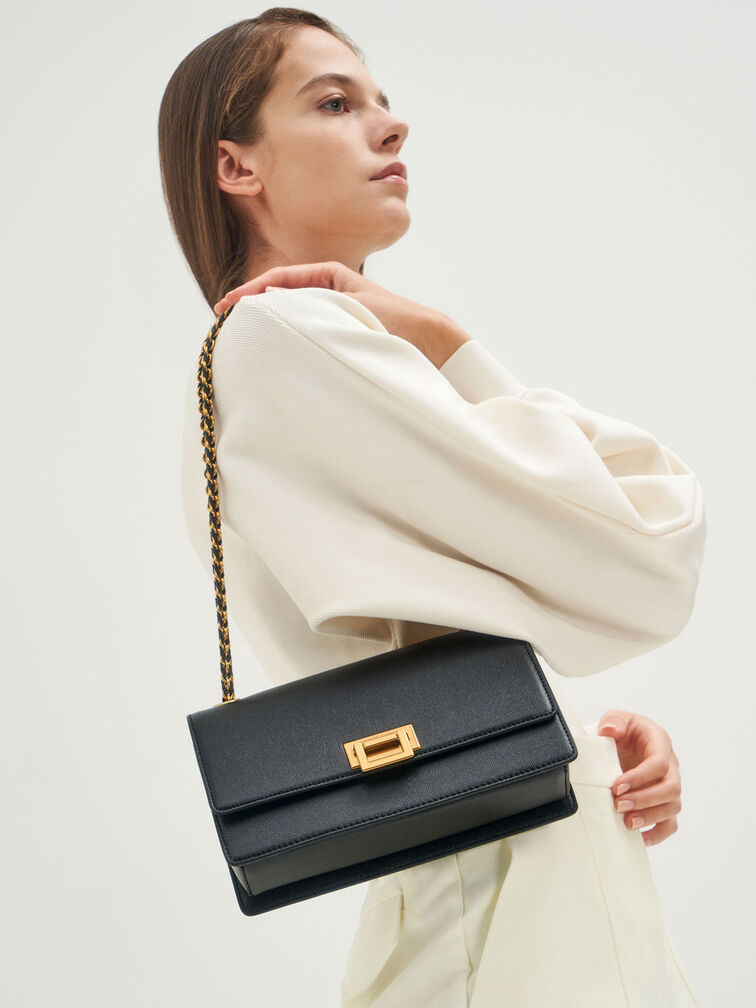 Chain Strap Evening Bag, , hi-res