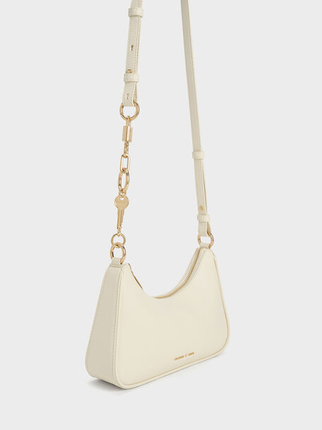 Lock & Key Chain Handle Trapeze Bag, , hi-res
