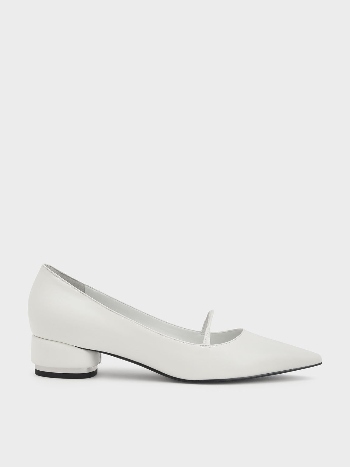 Block heel pumps white clearance