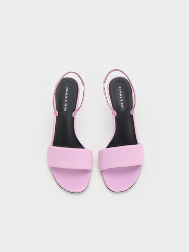 Padded Strap Slingback Pumps, Lilac, hi-res