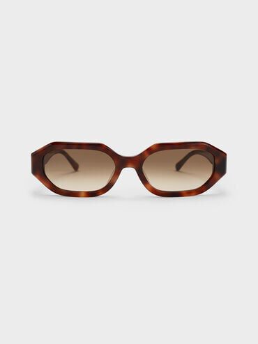 Gabine Recycled Acetate Oval Sunglasses, T. Shell, hi-res