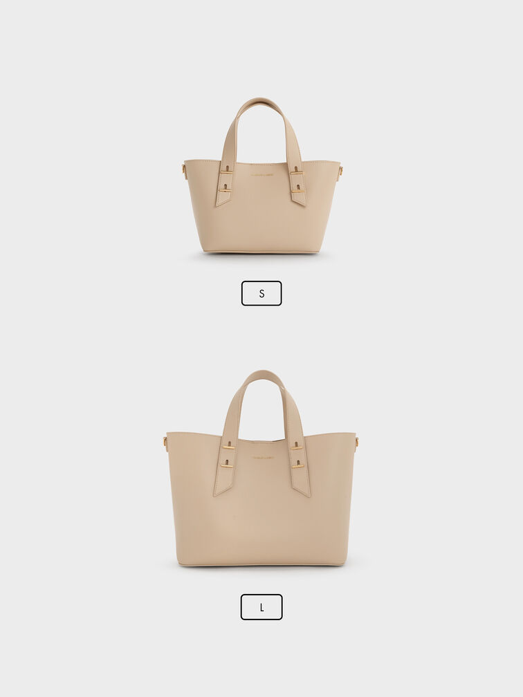 Mini Shania Double-Handle Tote Bag, Dusted Oat, hi-res