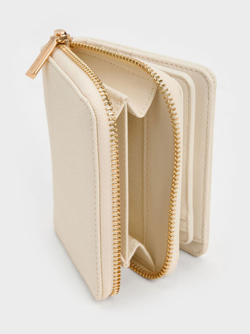 Finley Zip-Around Small Wallet, Cream, hi-res