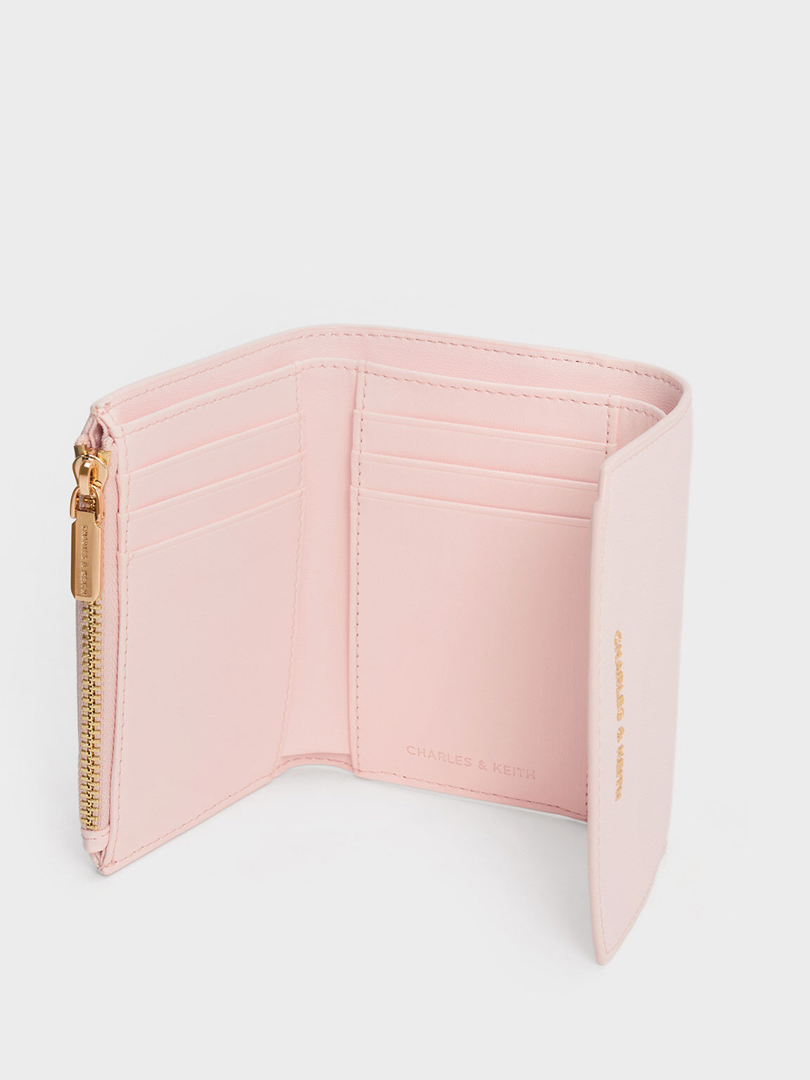 Light Pink Briony Curved Flap Wallet CHARLES KEITH TH