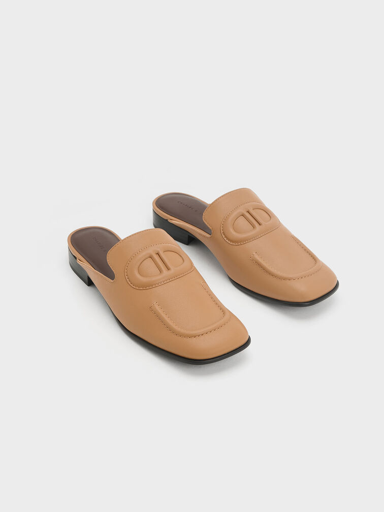 Oval Stitch-Trim Slip-On Flats, , hi-res
