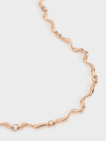 Emilia Wavy Bracelet, Rose Gold, hi-res