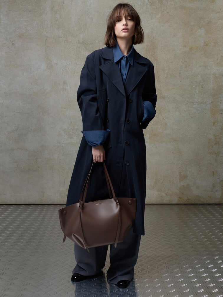 XL Calla Tote Bag, Espresso Brown, hi-res