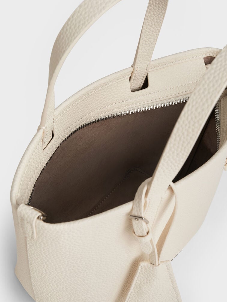 กระเป๋าโท้ทขนาดมินิรุ่น Beryl, สีครีม, hi-res