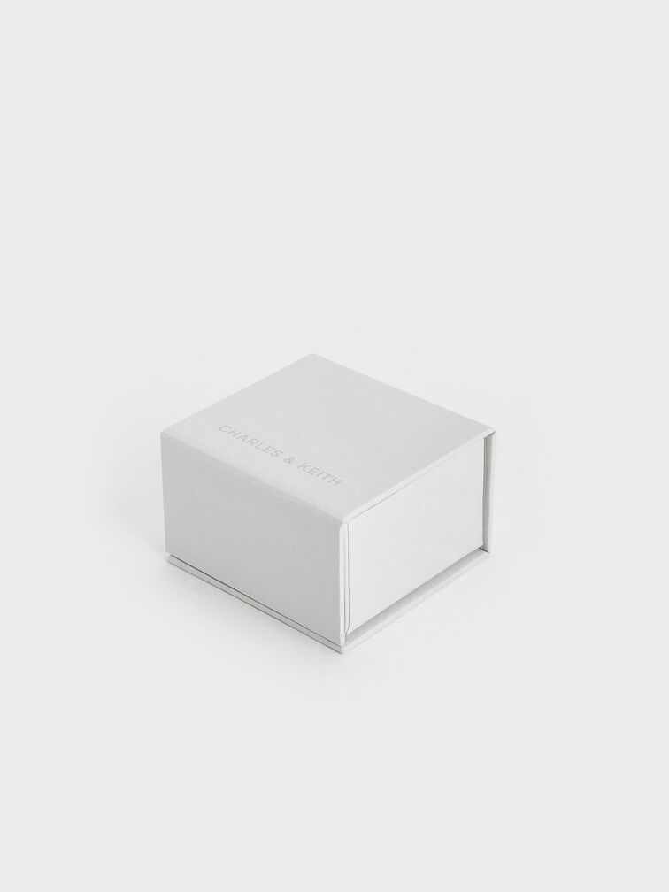 ต่างหูแบบติดตกแต่งโบว์รุ่น Paige, สีโรสโกลด์, hi-res