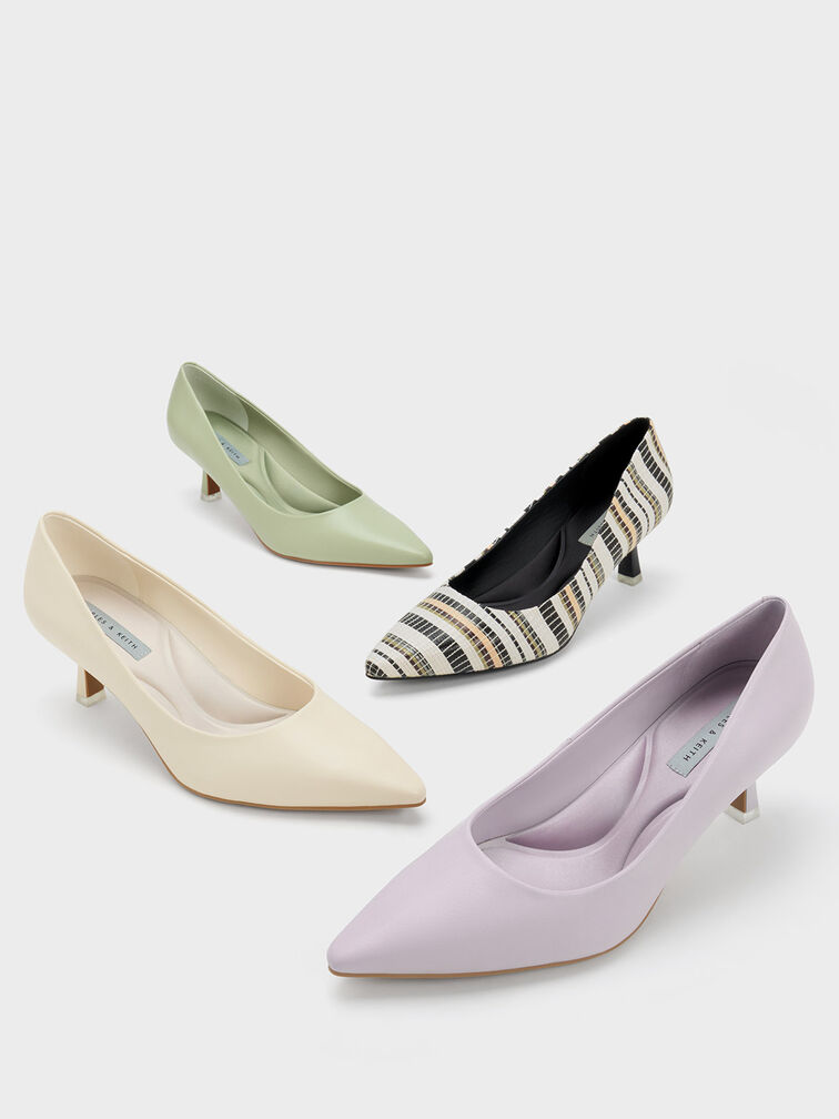 Emmy Spool Heel Pumps, Chalk, hi-res