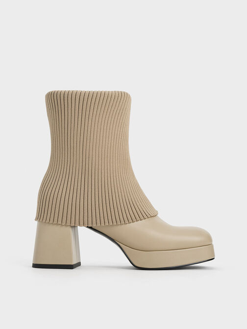 Evie Knitted-Sock Ankle Boots, , hi-res