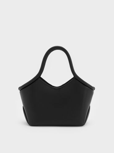 Hazel Bow Tubular Top Handle Bag, Noir, hi-res