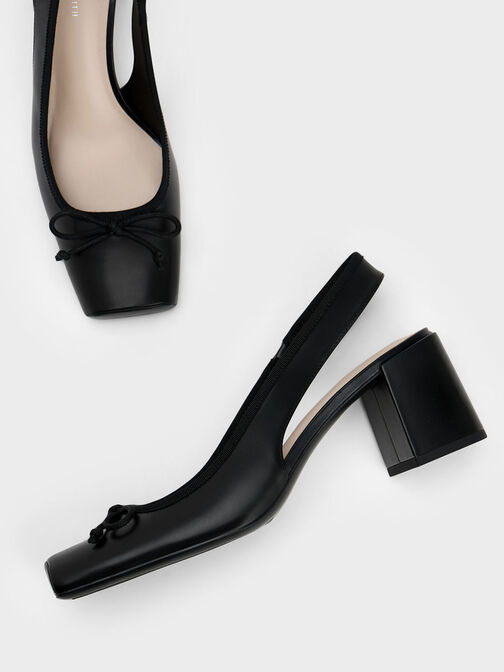 Bow Slingback Pumps, , hi-res