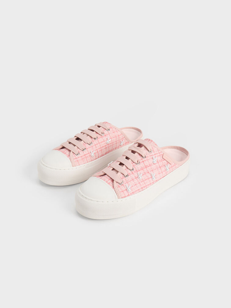 Bunny Tweed Slip-On Sneakers, , hi-res
