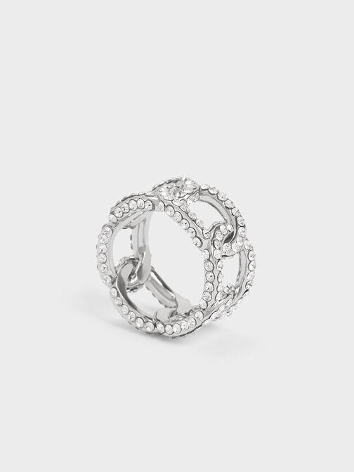 Gabine Swarovski Crystal Chain-Link Ring, , hi-res
