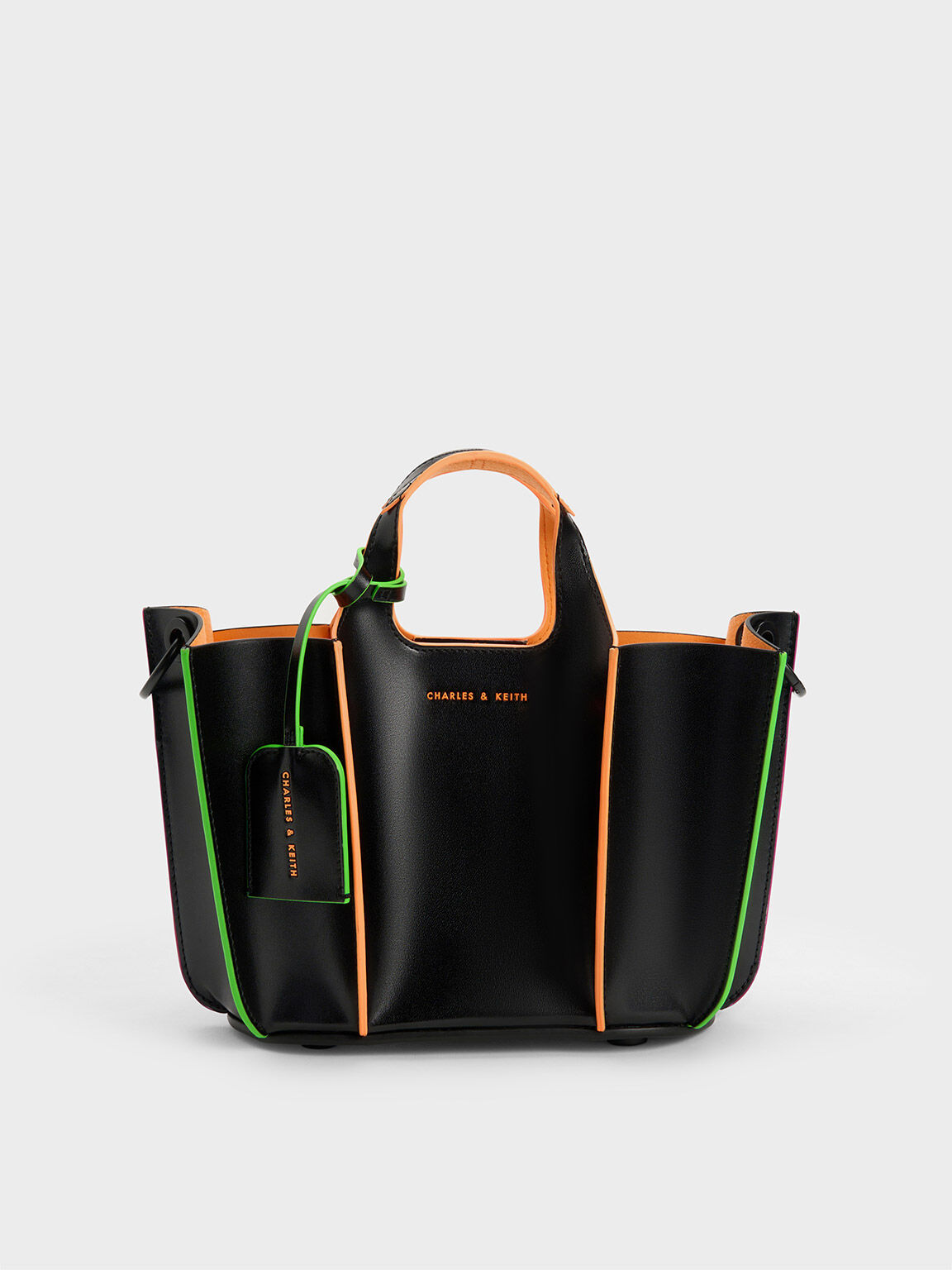 Charles and keith tote bag black on sale