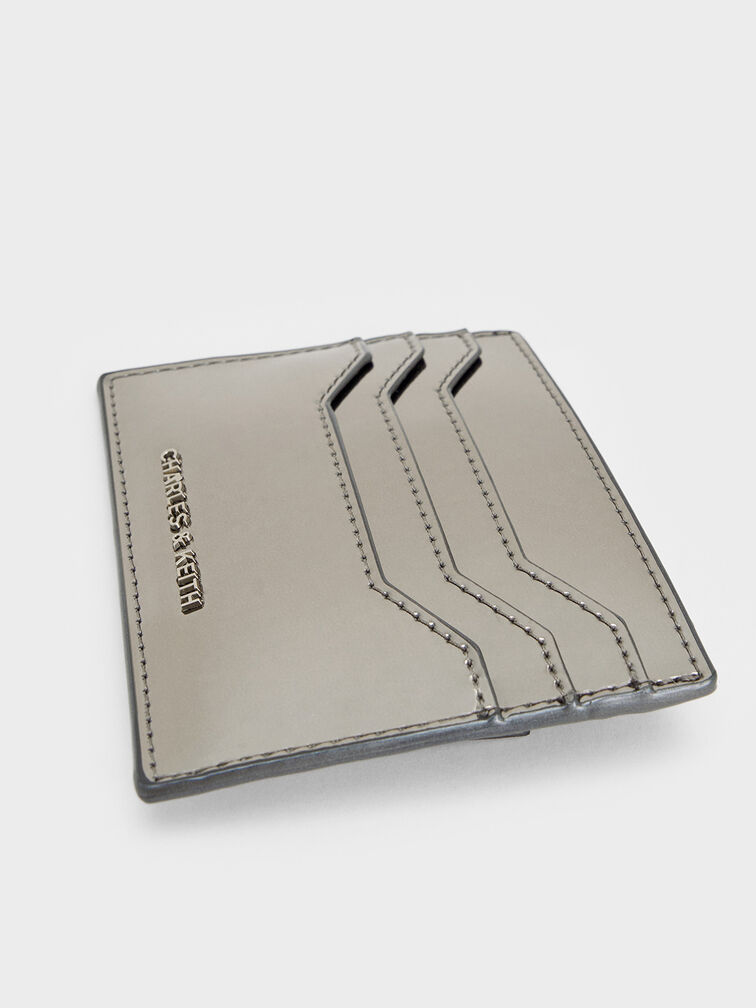 Carli Metallic Multi-Slot Card Holder, Pewter, hi-res
