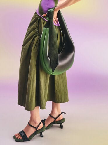 Toni Gradient Knotted Crescent Hobo Bag, Green, hi-res