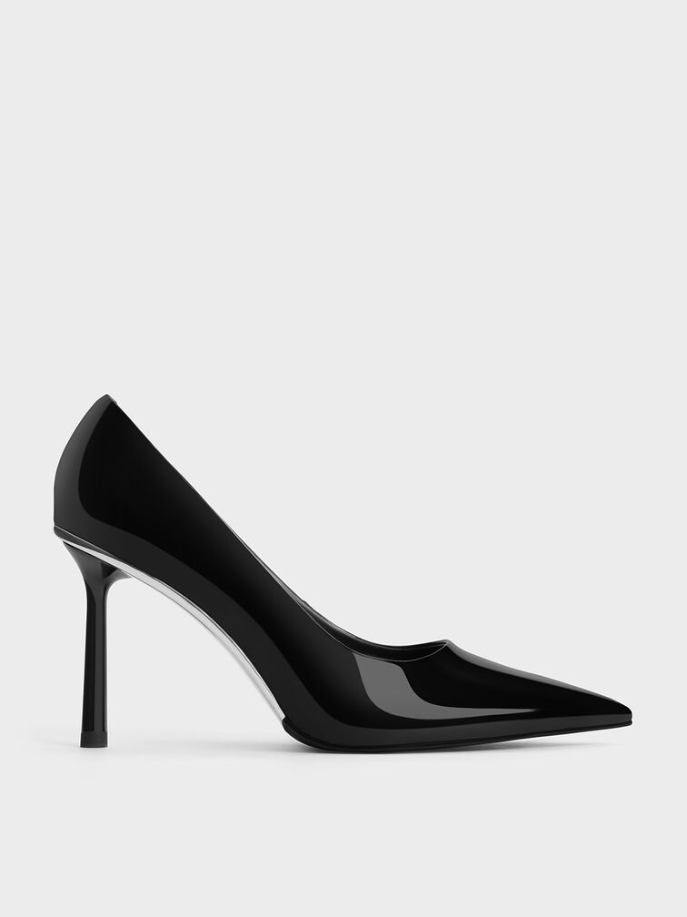 Patent Pointed-Toe Stiletto Heels, , hi-res