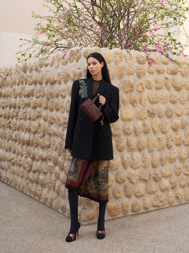 รองเท้าเปิดส้นหนังแก้วดีไซน์ส้นเข็ม, สีเบอร์กันดี, hi-res