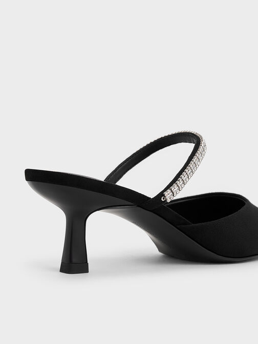Ambrosia Textured Gem-Embellished Mules, , hi-res