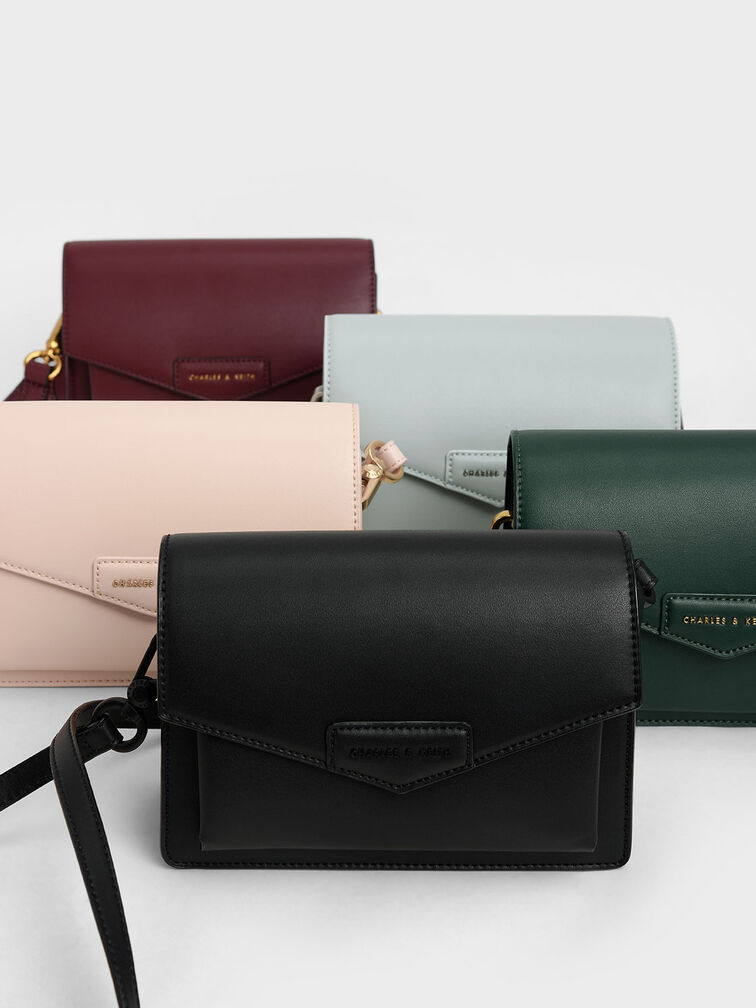 Zaina Envelope Crossbody Bag, สีนู้ด, hi-res