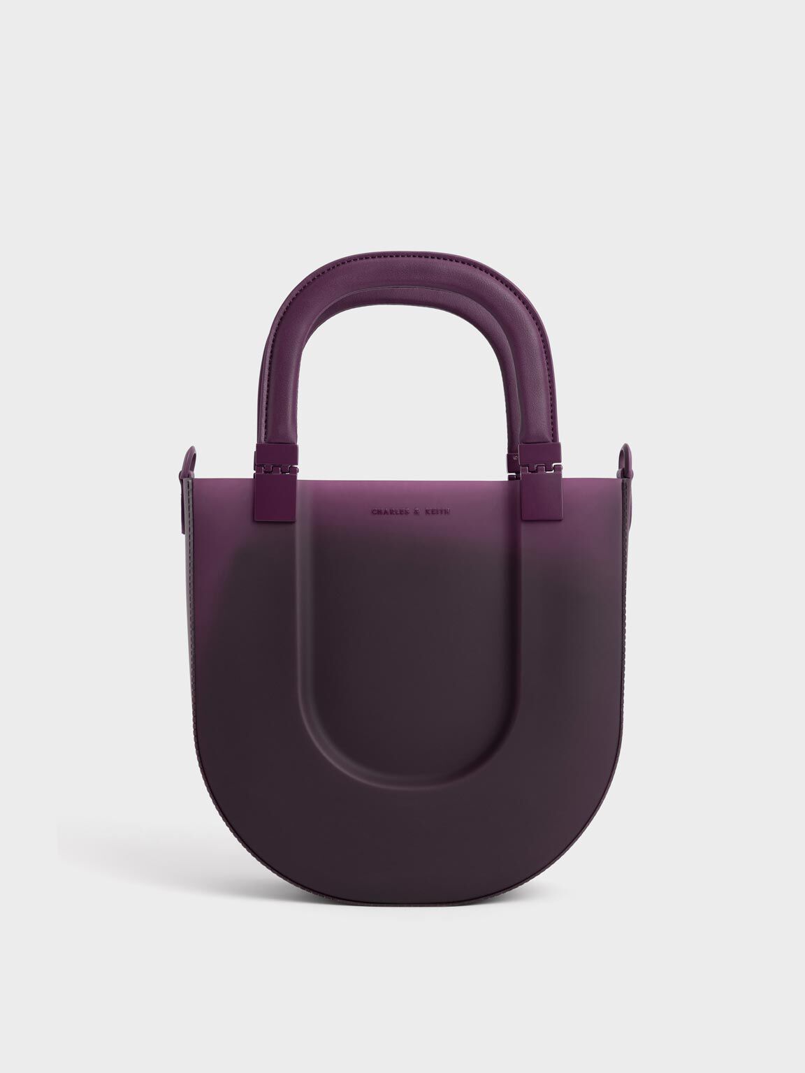 Curved Tote Bag, Purple, hi-res