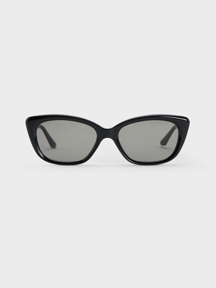 Maeva Cat-Eye Sunglasses, Black, hi-res