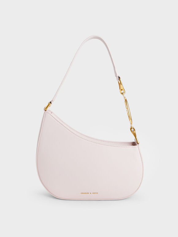 Asymmetrical Shoulder Bag, Light Pink, hi-res