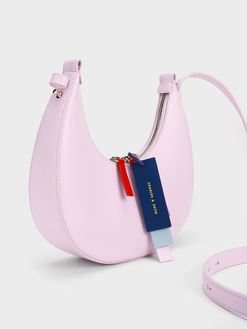 Cockade Crescent Hobo Bag, Lilac, hi-res