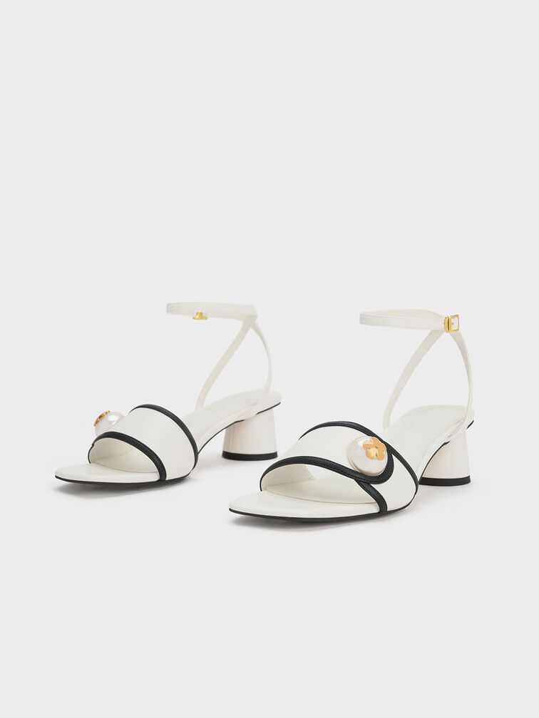 Pearl-Embellished Sandals, , hi-res