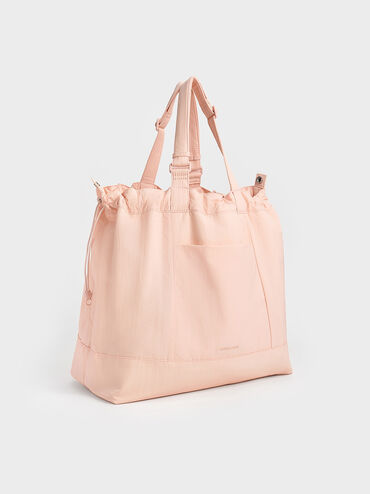 Terra Nylon Reversible Tote Bag, Light Pink, hi-res