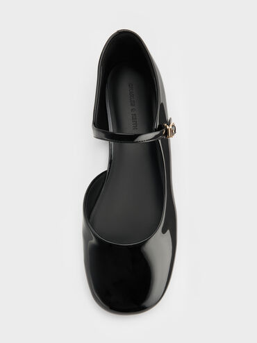 Patent D'Orsay Mary Janes, Black Patent, hi-res