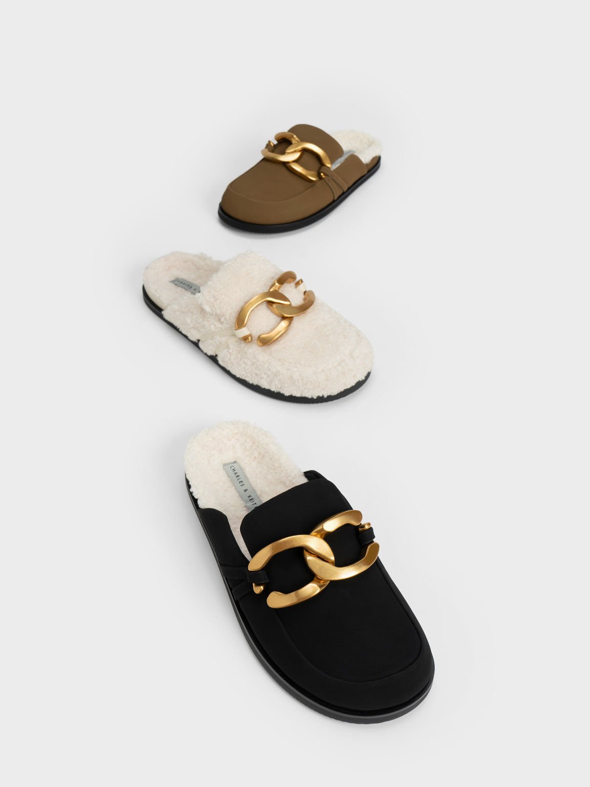 Furry best sale loafer slides