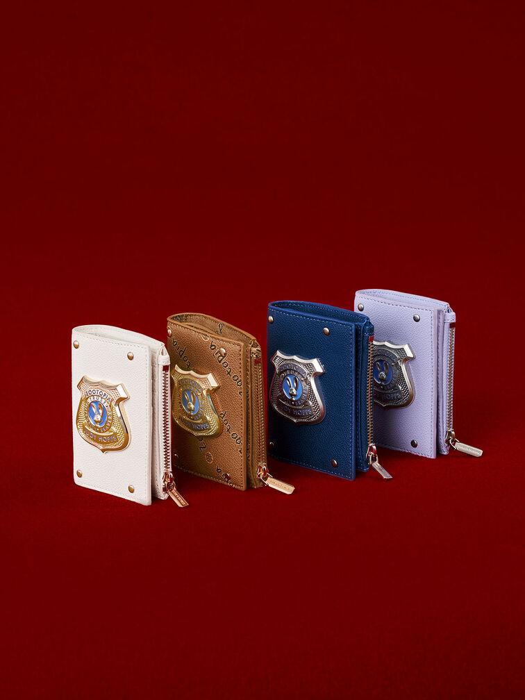 Judy Hopps Metallic Badge Cardholder, สีชอล์ค, hi-res