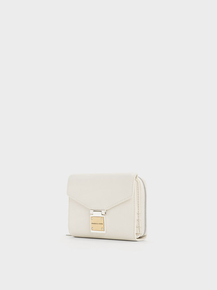 Austen Metallic-Accent Wallet, Cream, hi-res