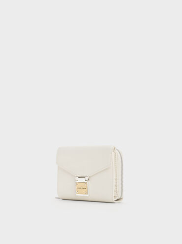 Austen Metallic-Accent Wallet, Cream, hi-res