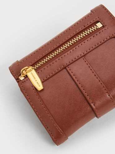 Este Belted Small Wallet, สีมอคค่า, hi-res