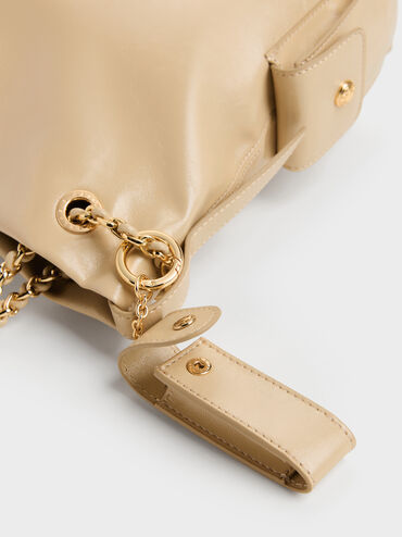 XL Lottie Side-Pocket Tote Bag, Sand Beige, hi-res