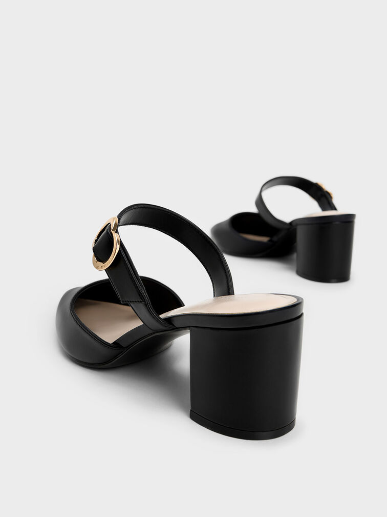 Metallic Accent Pointed-Toe Pumps, , hi-res